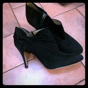 Valentino stunner heeled suede booties